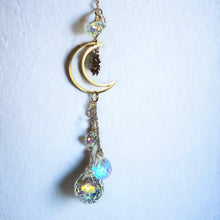 Load image into Gallery viewer, Moon &amp; Evil Eye Suncatcher
